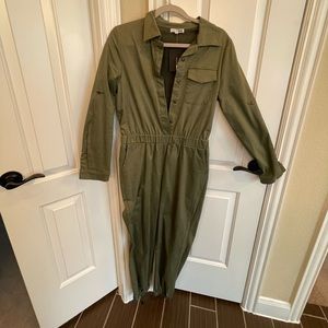 NWT Fashion nova jumpsuit in army green size large